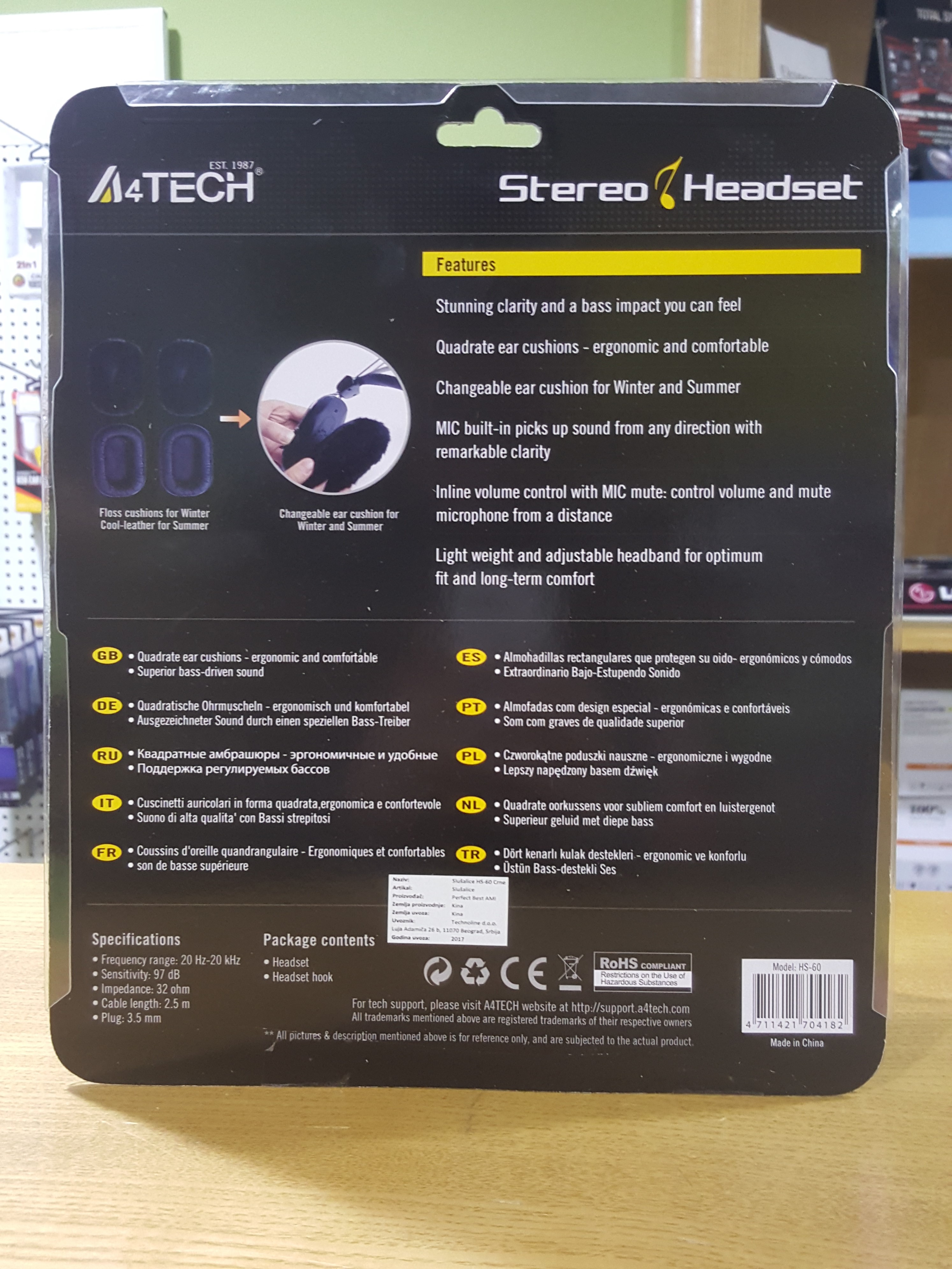 internet prodaja A4TECH HS-60 Slušalice sa mikrofonom 29